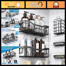 EUDELE Adhesive Shower Caddy, 5 Pack Rustproof Stainless Steel Bath Organizers W picture
