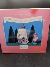 New Storytime Village Red Riding Hood's Grandma's House Lighted Ceramic Dept 56 picture