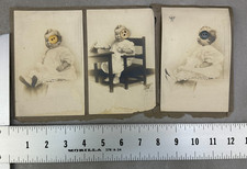 Antique Beautiful Baby Photograph Photo 1900s Sepia Chubby Leather Boots Buttons picture