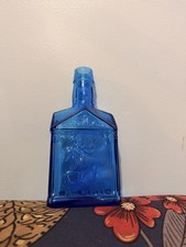 VINTAGE PAUL REVERE BOTTLE Wheaton NJ Cobalt Blue Patriot picture