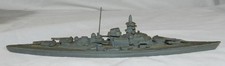 Vintage WWII Lead Ship Recognition Model - Tirpitz Ger BB - 8 1/8