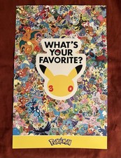 2 Sided - Pokemon 30th Anniversary Poster What's Your Favorite? 11” X 17” picture