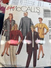 McCall's women's loose fitting jacket, top, skirt & pants size 38, 40 - uncut picture