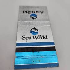 Vintage Matchbook Sea World Silver Blue San Diego California 30-Strike Cover  picture