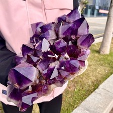 18.5LB Natural Amethyst Cluster Quartz Crystal backbone mineral Specimen energy picture