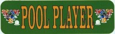 10in x 3in Pool Player Vinyl Bumper magnet magnetic  Truck magnets Car picture