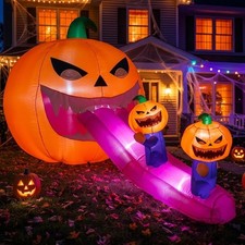 9FT Halloween Inflatables Pumpkin Outdoor Decorations Blow Up Inflatable Giant picture