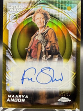 Topps 2026 Chrome Star Wars Fiona Shaw Maarva Andor Auto #A-FSH Gold /50 picture