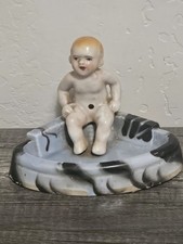 VERY RARE and Unusual vintage Japan Bisque porcelain trinket or pin dish NS picture