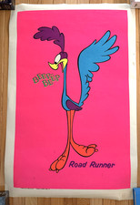 Rare 1960s Road Runner ARTKO Studios Blacklight Poster Warner Bros 23x35