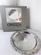 Vtg Oneida Du Maurier Round Serving Tray 12 1/2