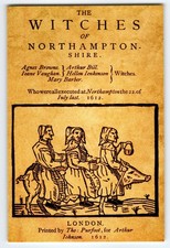 The Witches of Northamptonshire 1612 Woodcut Print 4x6 Historic Art picture