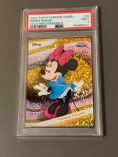 2025 Topps Chrome Disney Minnie Mouse Gold Mini Diamonds /50 PSA 9 picture