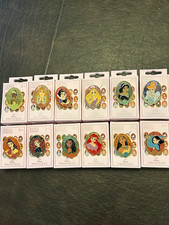 Disney Princess Stained Glass Portrait Pins Complete Set of 12 picture