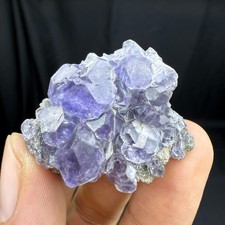24G BEST Natural Tanzanite Blue Fluorite Crystal Quartz Minerals Specimens picture
