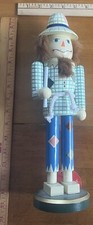 Wizard Of Oz Wooden Nutcracker The Scarecrow 14” Macy's Holiday Lane. RARE picture