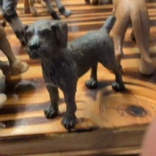 Schleich Black Dog Figurine Plastic Kids Animal Toy 1996 picture