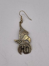 Vintage Harley Davidson Motorcycles Gold Tone Eagle Earring Replacement Biker picture