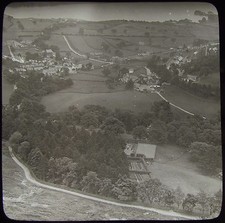 Glass Magic Lantern Slide UNIDENTIFIED VILLAGE NO2 C1920 PHOTO UK picture