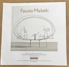 Fausto Melotti Gallery exhibition ad 2008 modern art magazine vintage print picture