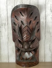 26” Vintage Philippines Demon/Dragon Tribal Wooden Mask . picture