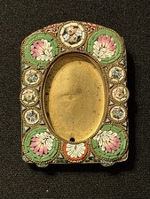 Antique Italian Grand Tour Micro Mosaic Miniature Picture Frame Floral picture