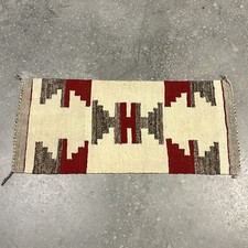 Antique Navajo Rug native American Indian Eye Dazzler 38x16.5 Textile Weaving picture