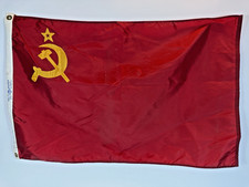Vintage USSR Soviet Union Flag 24x36 Paramount Flag Co San Francisco Nylon picture