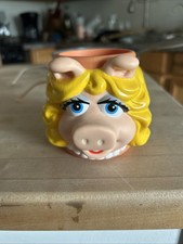 Vintage Applause Muppets Miss Piggy 3D Plastic Cup Child Handle Jim Henson picture