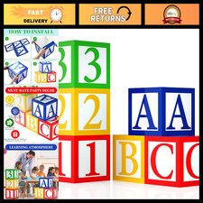6 Pcs ABC 123 Party Decorations Back to School Decoration ABC Alphabet Party Fav picture