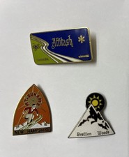 Vintage 1970s Ski Pins Lot (3) - Ski New Hampshire, Attitash, and Bretton Woods picture