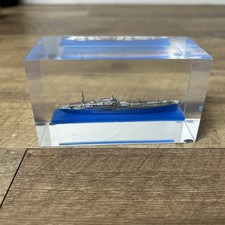 Rare Vintage N.S. Savannah Launching Lucite Acrylic Paperweight 7/21/59 Nuclear picture
