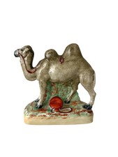 Rare 19th Century Staffordshire Pottery Bactrian Camel picture