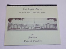First Baptist Church Panhandle Texas Yearbook Membership Directory 1971 CarsonCo picture