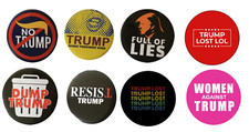 Anti Trump Campaign Button Set of 8 - NO TRUMP pins (2.25 inches) picture