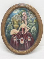 1920’s KRAFTROK RICH-CRAFT STUDIOS CHALKWARE WALL PLAQUE of a 18th CENTURY Woman picture
