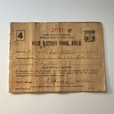 Richard L. Miller Book 4 1940s WWII Ration Book 4TH9-RB picture