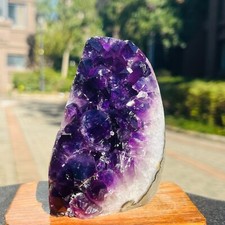 1.36LB Top Natural Amethyst Uruguay Cave Crystal Cluster Gemstone Geode Healing picture