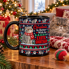 Exotic Shorthair Christmas Gift, Exotic Shorthair Cat Gift, Exotic Shorthair Mug picture