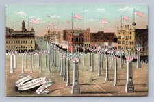 Antique Ohio Postcard LIMA Court of Honor Gar Encampment 1908 to Rochester NY picture