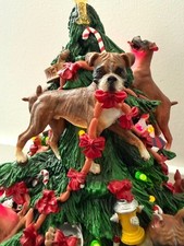 Danbury Mint Light Up Boxer Dog Christmas Tree picture