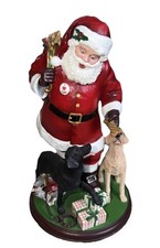 Danbury Mint Santas Lovable Labs Christmas Dog Figurine 10 Inch EUC picture