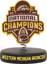 Western Michigan Broncos 2025 Men's Hockey National Champions Bobble Logo picture