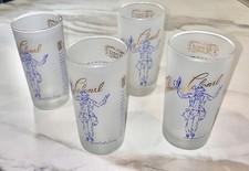 Vintage Howdy Kentucky Colonel Frosted Glasses Set-4 Pieces Mint picture