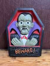 VTG Gemmy Animated Dracula Vampire Sings “In The Midnight Hour” Wall Plaque 🌺 picture