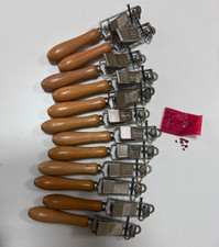Lot 12 Vintage TAIFUN Mechanical Lighters +12 Flints Austria Wood Handle picture