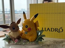Lladró Pokemon Pikachu & Eevee Limited Edition Porcelain Sculpture 108/288 picture