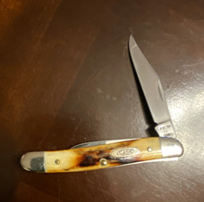 Case XX 52087 2-Blade Stainless knife 1980s near mint condition very nice stag picture