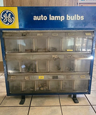 Vintage General Electric (GE) Automotive Light Bulb Display Cabinet picture