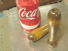 2 Vintage Walnut Wood Handles 5